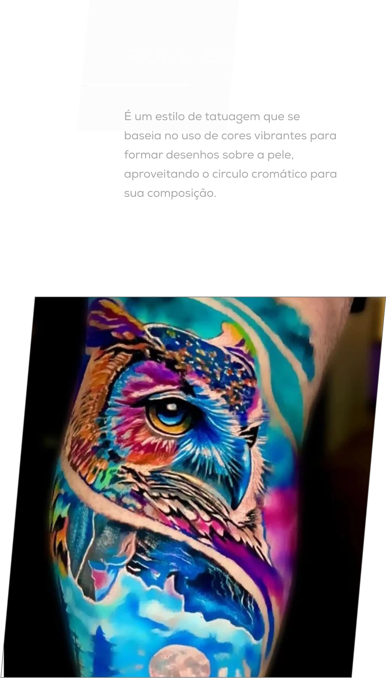 Exemplo de tatuagem no estilo Full Colors