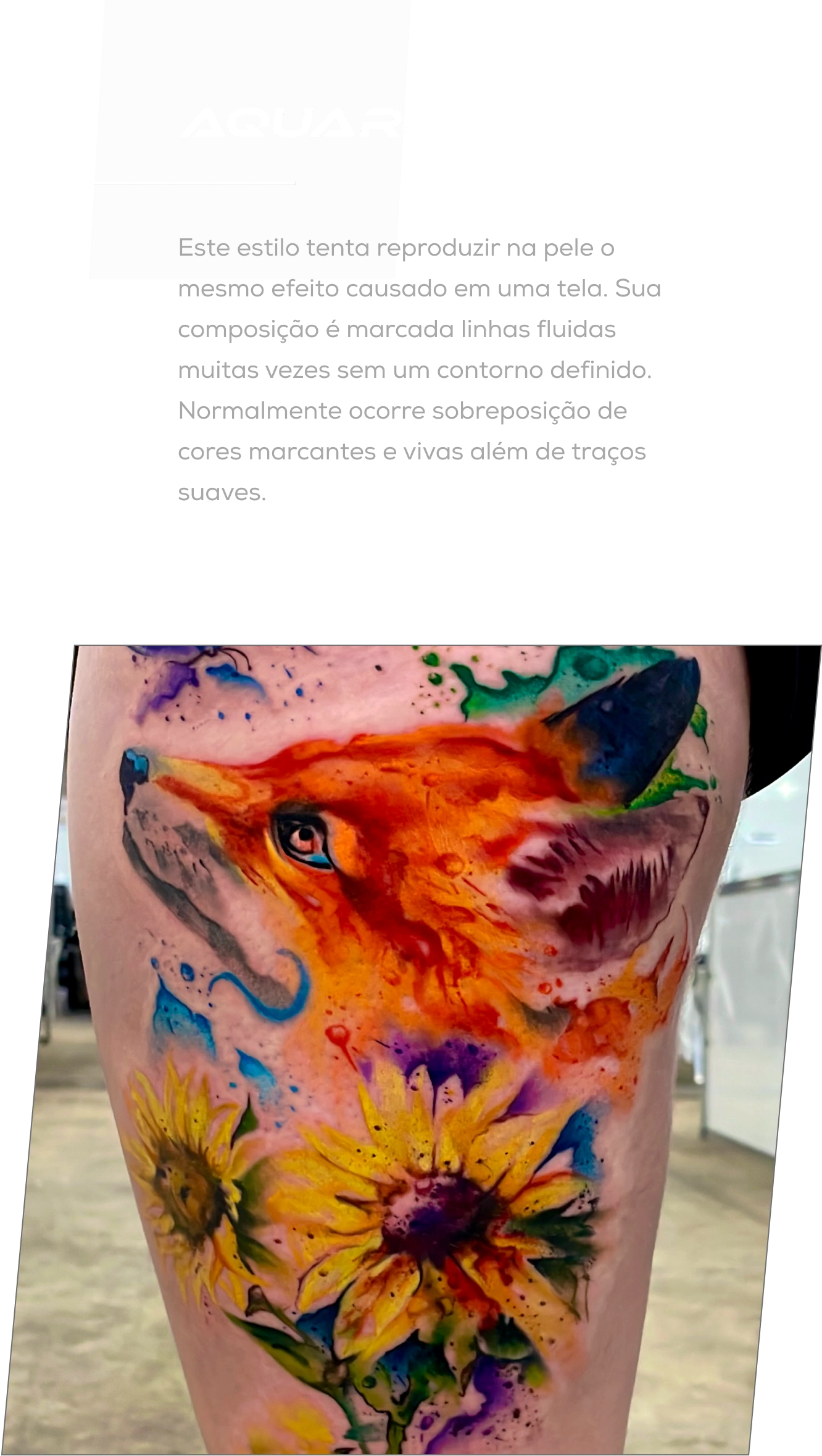 Exemplo de tatuagem no estilo Aquarela