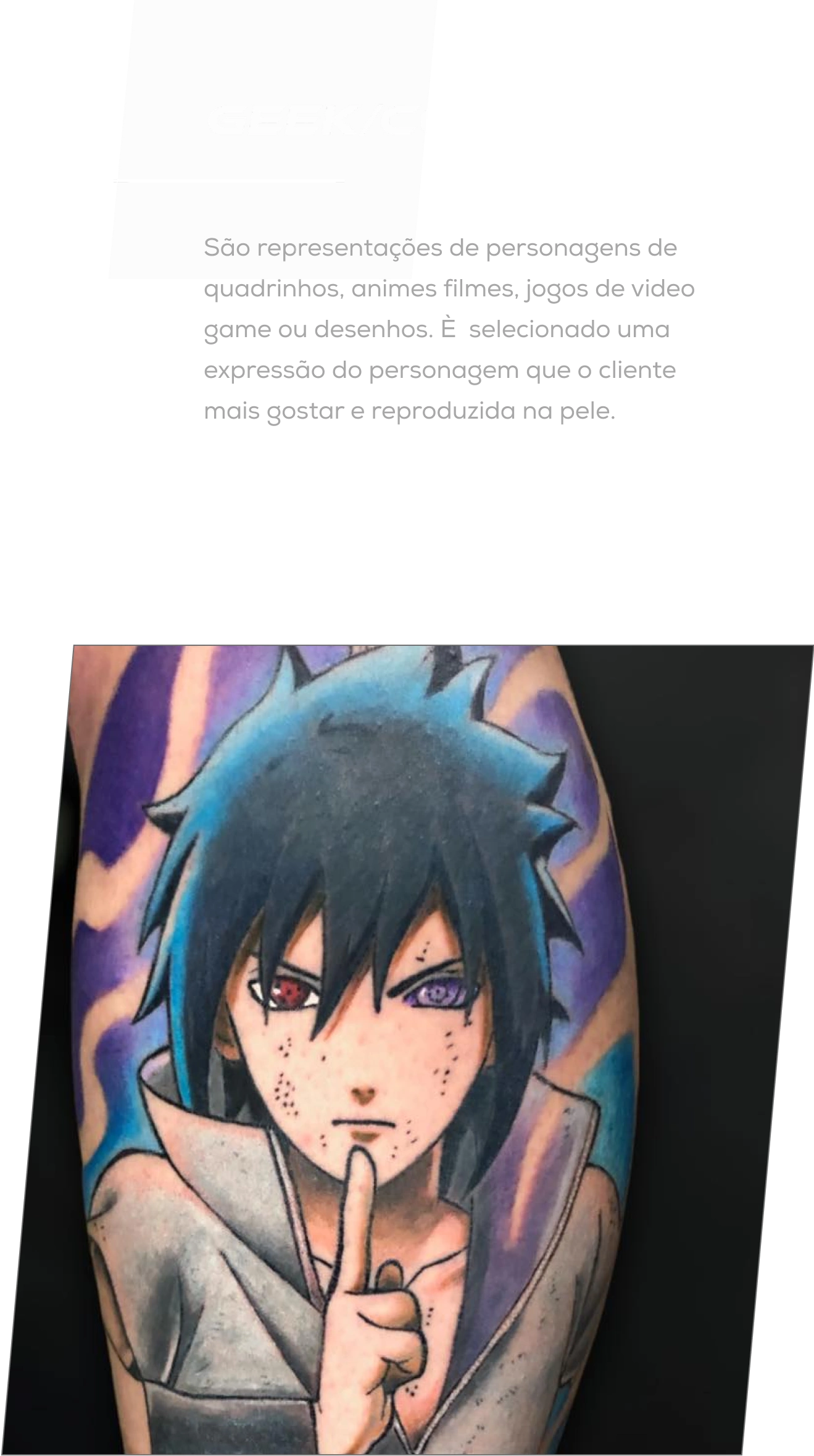 Exemplo de tatuagem no estilo Geek / Cultura Pop