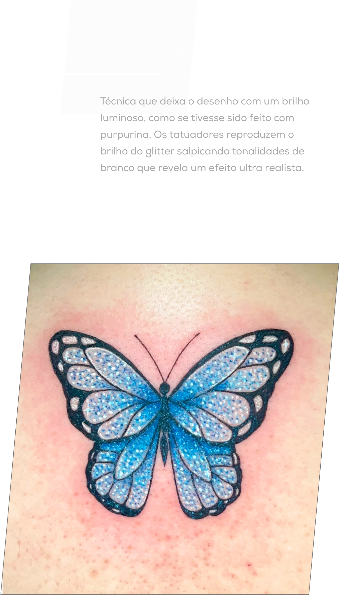 Exemplo de tatuagem no estilo Glitter