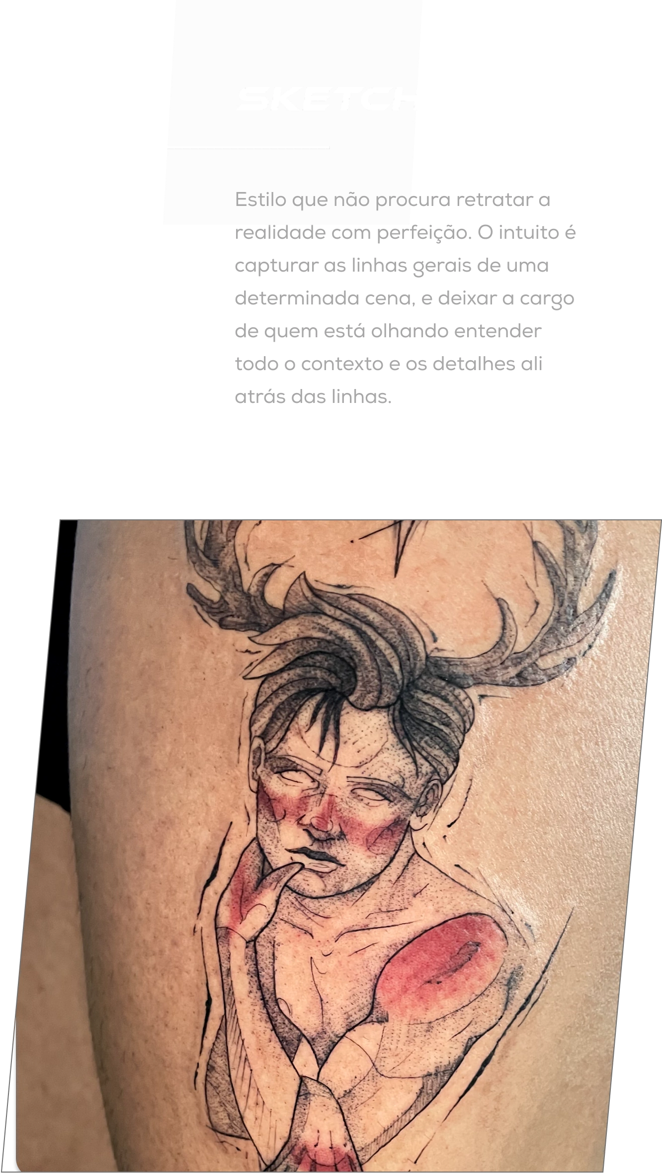 Exemplo de tatuagem no estilo Sketch