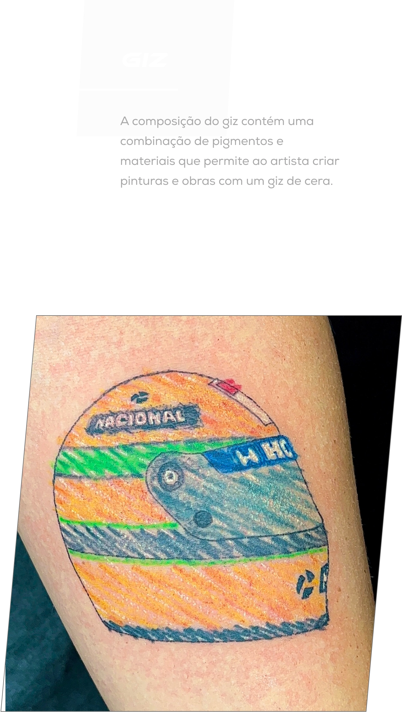 Exemplo de tatuagem no estilo Giz