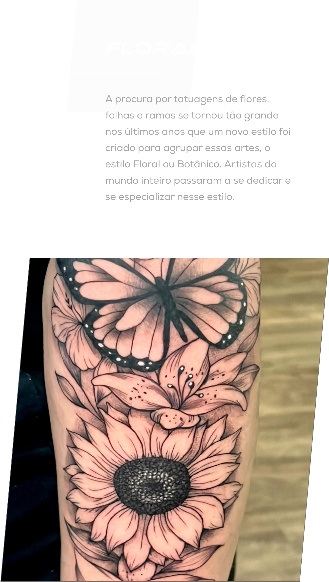 Exemplo de tatuagem no estilo Floral