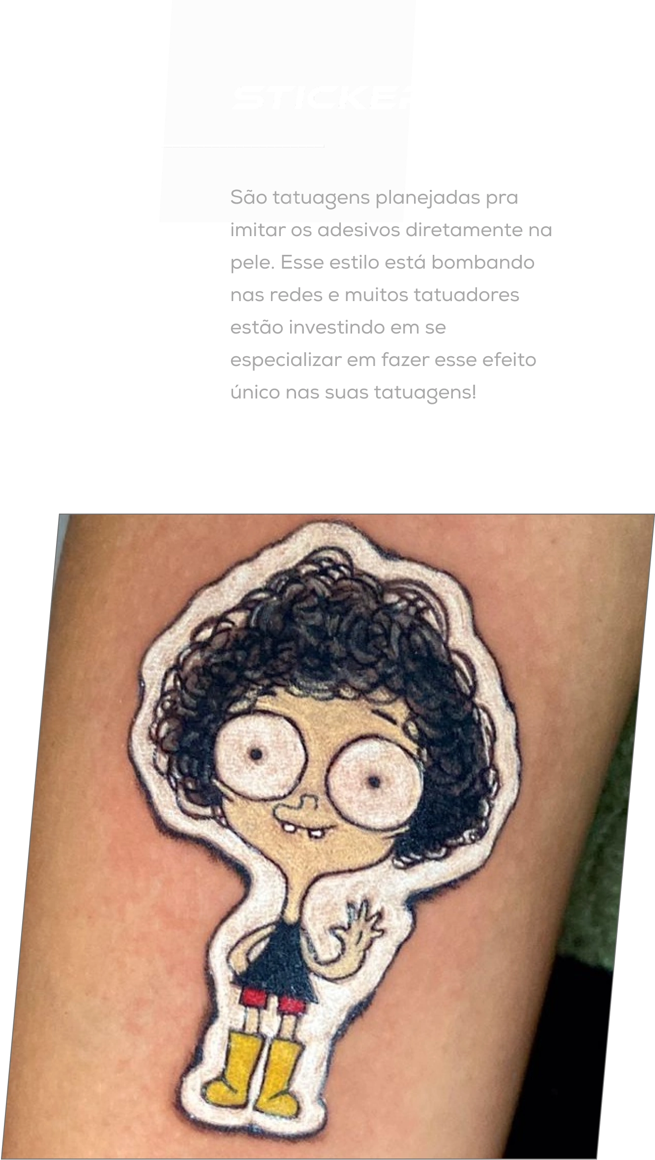 Exemplo de tatuagem no estilo Sticker