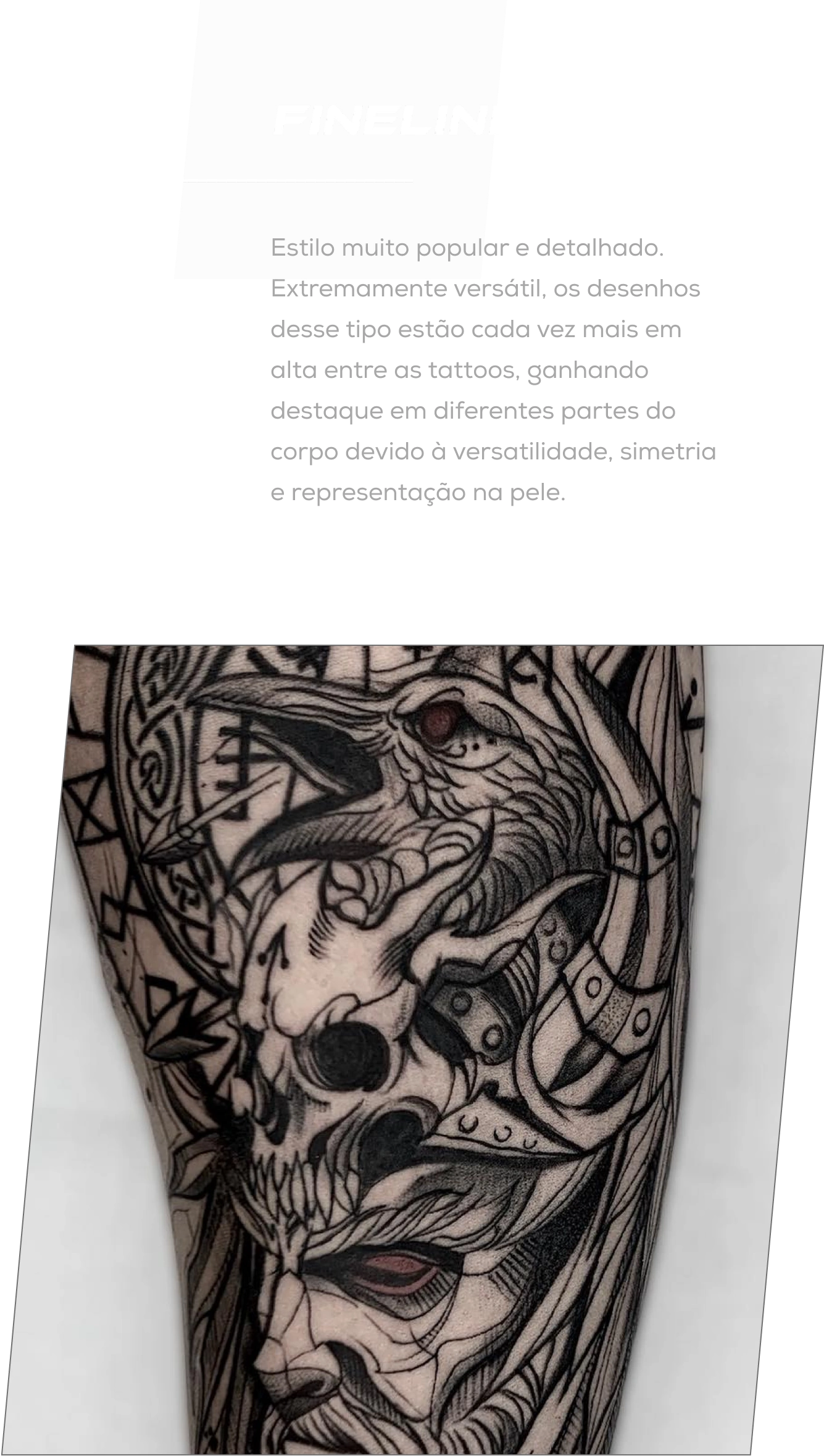 Exemplo de tatuagem no estilo Fineline