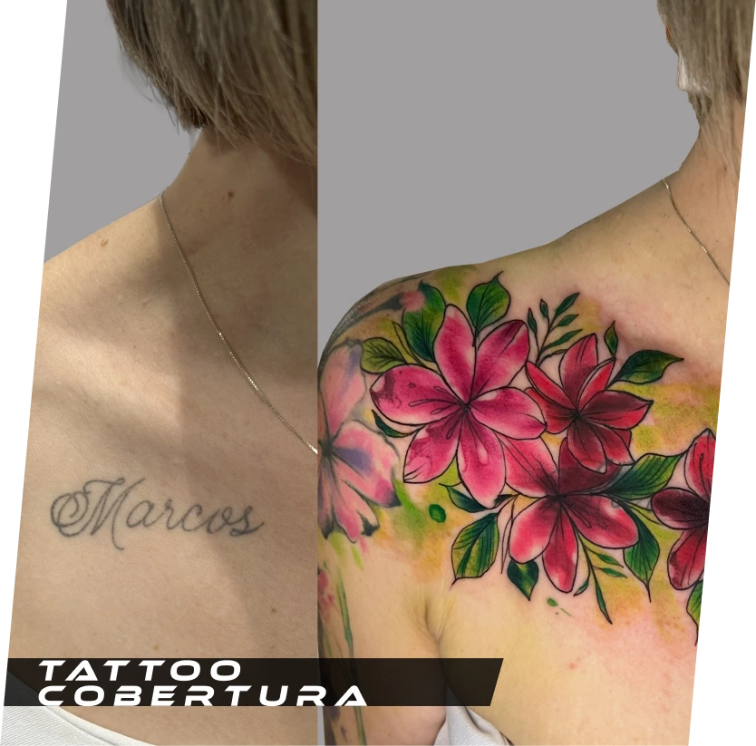 Serviço de cobertura de tatuagem na Chakra Tattoo em Santo André