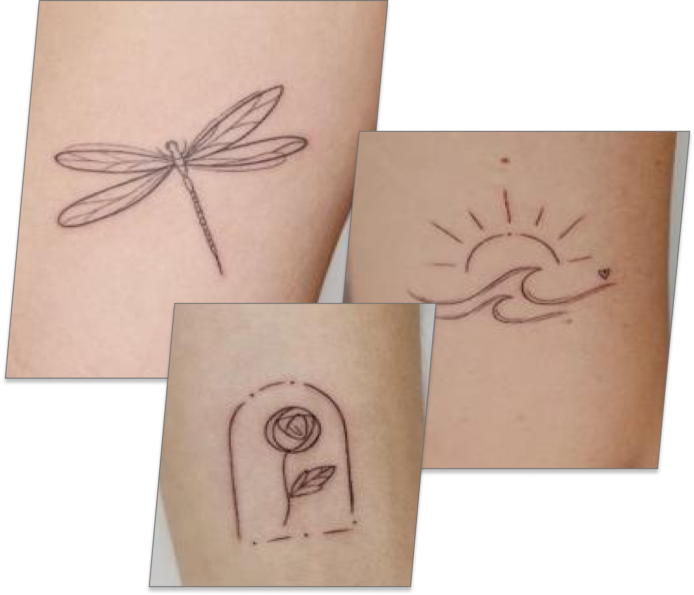 Promoção 3 tattoos preto e branco na Chakra Tattoo